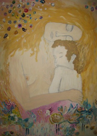 v. 2011 Oma mukaelmani Gustav Klimtin "Mother and child -teoksesta".  